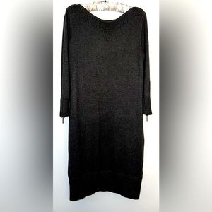 Michael Kors Grey Sweater Dress W/ Zippered Sleeves Size Medium